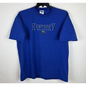Vintage 90s Kentucky Wildcats Embroidered T-Shirt / Blue / Size XL